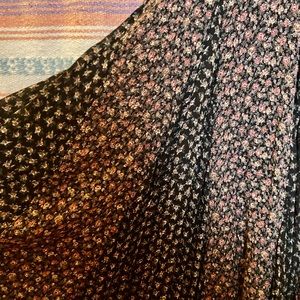 Nostalgia 1990’s Flowy Maxi Dress Fleetwood Mac Stevie Nicks Floral Witchy